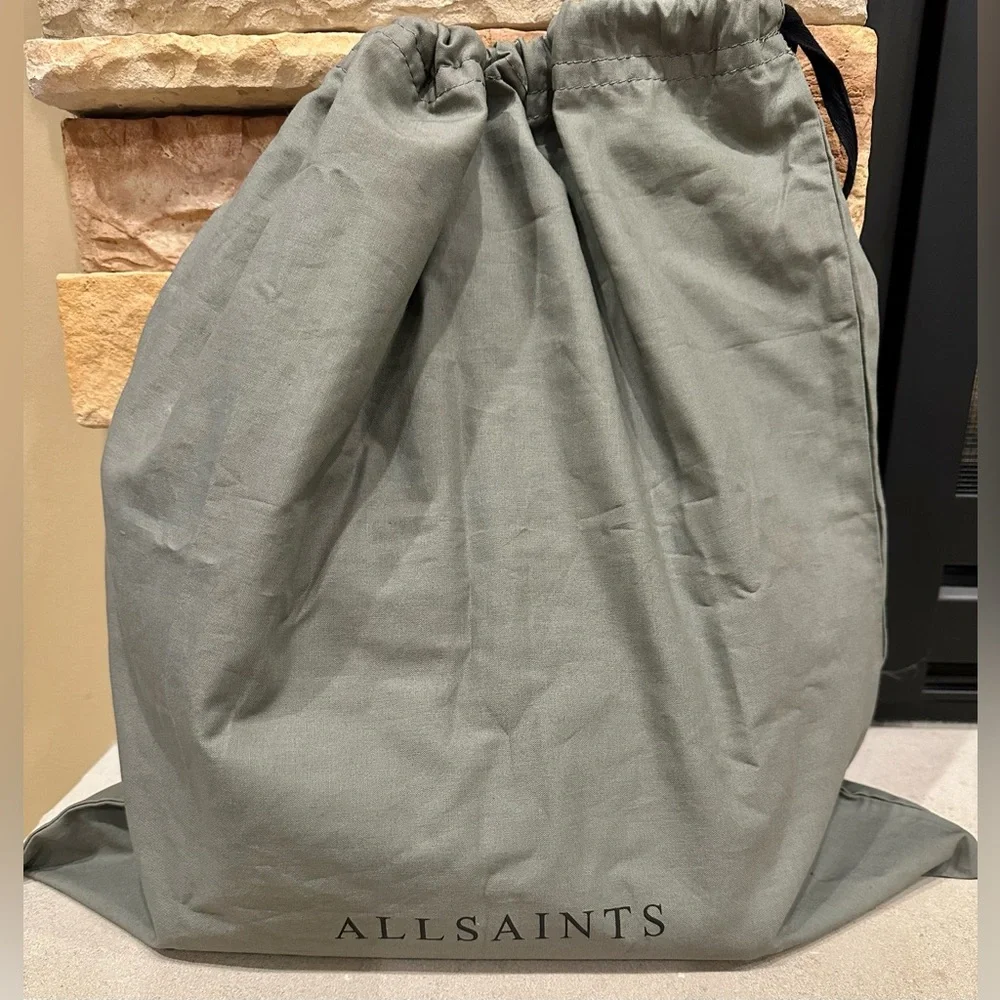 All Saints Kita Suede Messenger Crossbody Bag In Conker Brown